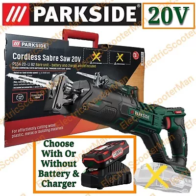 Parkside 20V Cordless Sabre Saw - Optional For 2Ah Battery And Charger • £54.99