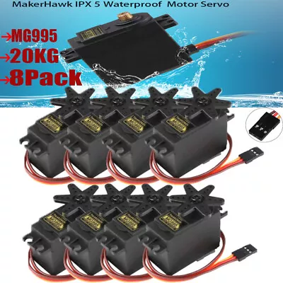 8Pack 20KG Metal Gear Digital Servo Coreless HIGH TORQUE SPEED For RC Waterproof • $49.30