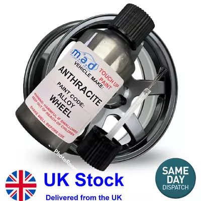 $16.14 • Buy Anthracite Alloy Wheel Touch Up Kit Repair Kit Paint With Brush Curbing Scratch