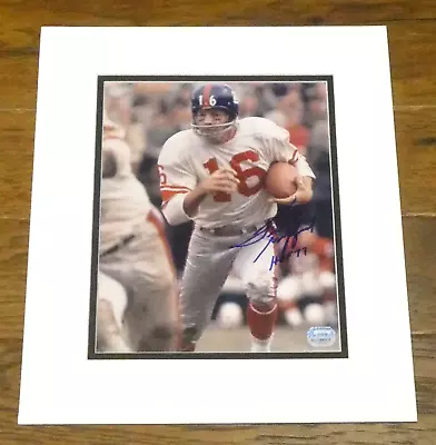 Frank Gifford Signed 8x10 Football Photo With Mounted Memories Matted Size 12x14 • $89.99