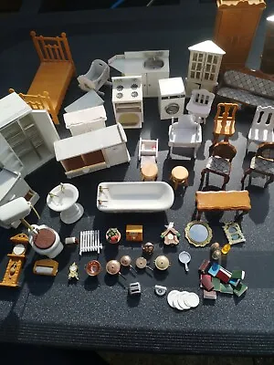 £12 • Buy Doll House  Furniture Joblot/bundle ~ Big Lot Of Mixed Furniture & Accessories 