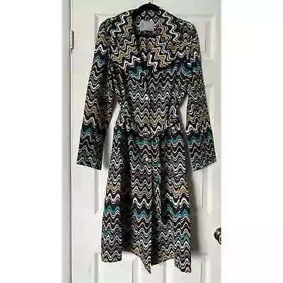 Missoni Graphic Print Lightweight Coat W/Belt - Size 10 • $340