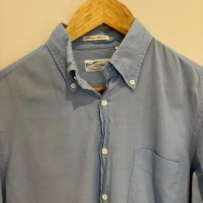 Gant Rugger Light Blue Selvage Madras Shirt Size Small • £28