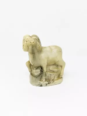 Pearlite Marblecraft Ram Mountain Goat Sculpture Carved Vintage Made In Canada • $21.79