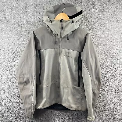 Arc'teryx Windstopper Gray Softshell Fleece Full Zip Hoodie Men's Large *READ* • $174.99