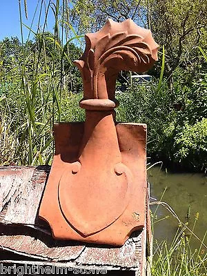 £69.99 • Buy Curved Leaf Roof Finial 90° Angled Decorative Ridge Tile Copy Original   Laurel 