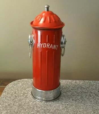 VTG Hydrant Liquor Decanter Musical Red With Chrome 11  Tall Heavy • $24.99
