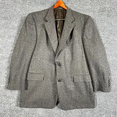 VTG Hart Schaffner Marx Jacket Mens 46 R Gray Wool Blazer Sports Coat Wedding • $39.95