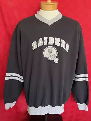 VINTAGE 1990s LA Los Angeles Oakland Vegas Raiders Sweater Sweatshirt Size 2XL • $28