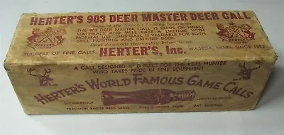$6.99 • Buy Herters World Famous Game Calls (empty Box) 903 Deer Master Deer Call 6.5  Box