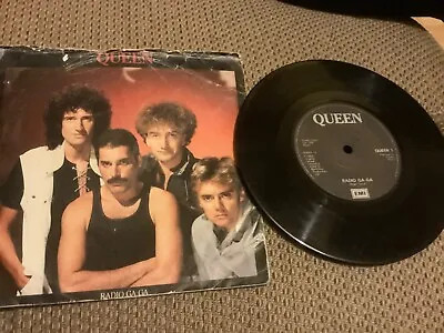 QUEEN RADIO GA GA I GO CRAZY 7” Vinyl 45rpm FREDDIE MERCURY BRIAN MAY POP ROCK • £3.99