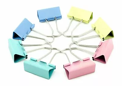 £1.99 • Buy Bulldog Foldback 51,41 32,25. 19,15mm Size Metal Binder  Clips Assorted Colour 