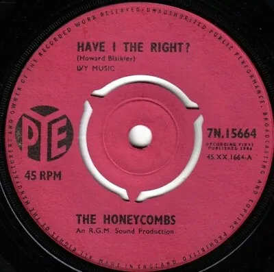 The Honeycombs – Have I The Right? - VINYL RECORD  ( SY-5 ) • £4.25