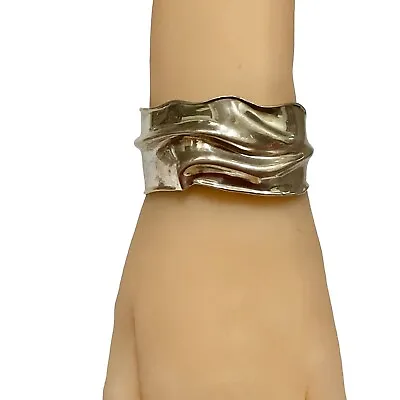 HG Israel Cuff Bracelet Sterling Silver 35g Hagit Gorali Designer Modernist 925 • $144.95