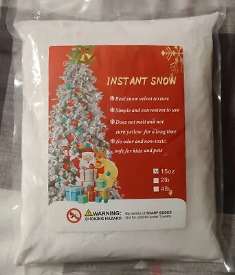 Instant Snow Powder 15 Ounces Fake Artificial Snow Flock Magic Snow Decoratio... • $14.99