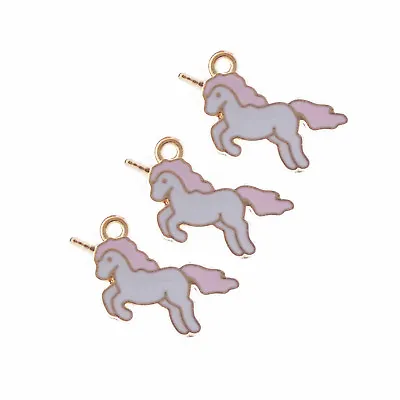 20pcs Jewelry Making Enamel Alloy Colorful Unicorn Pendants Charms Crafts 53294 • £3.90