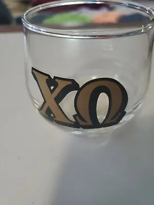 $15 • Buy VINTAGE Chi Omega Glass Cup. 3.5  Circa Early 70s. 