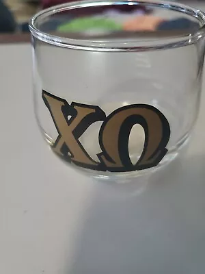 VINTAGE Chi Omega Glass Cup. 3.5  Circa Early 70s.  • $15