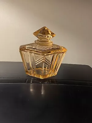 Augusta Walther & Sohne Amber Glass Trinket Pot - Milton Range - Art Deco Glass • £6.50