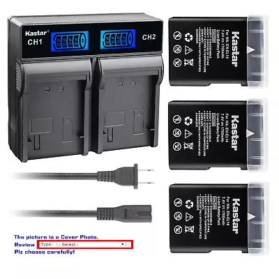 Kastar Battery LCD Rapid Charger For Nikon EN-EL14 & Nikon D3100 DSLR Camera • $18.99