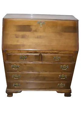 Ethan Allen Classic Manor Secretary Desk 9 Drawer Vintage Maple #15-9506 204 • $640
