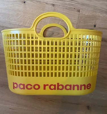 Paco Rabanne Designer Plastic Summer Tote Shopper Bag Yellow Brand New • £40