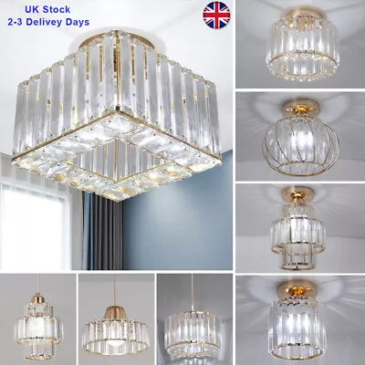 Crystal Ceiling Light Chandelier Pendant Light Kitchen Living Room Bedroom Lamp • £26.99