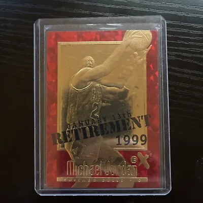 1998 Fleer Bleachers 23KT Gold Michael Jordan Ruby Retirement #/9923 - Bulls • $80