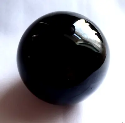 BLACK OBSIDIAN / GOLD SHEEN  BALL SPHERE - 197 Gms 6 Cms - PROTECTION • £29.99