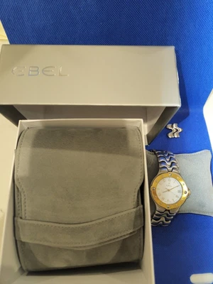 $485 • Buy Men's EBEL White Dial Sportwave 36mm 18k Gold SWISS QUARTZ WATCH E6187631