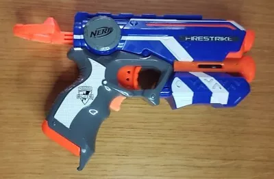 Nerf N-Strike Elite Firestrike Soft Dart Blaster With Working Light Blue Orange  • £5