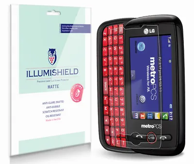 ILLumiShield Anti-Glare Matte Screen Protector 3x For LG Beacon MN270 (MetroPCS) • $10.95