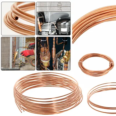 5/3/2m L Refrigeration Copper Capillary Tubing Soft Coil 1.6~5mm OD 0.6~4mm ID • $6.34