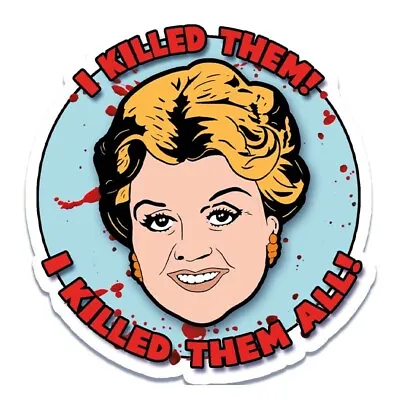 Jessica Fletcher Murder She Wrote Angela Lansbury Vinyl Sticker • £2