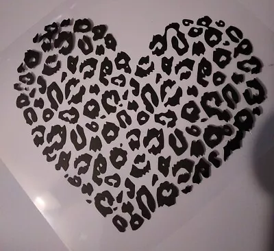 $4 • Buy Leopard Print Heart Vinyl Decal 