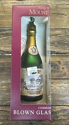 George Washington's Mount Vernon Blown Glass Ornament Commemorative Wine Bottle • $49.99