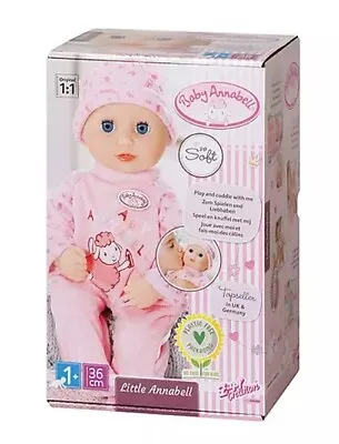 Zapf Creation Baby Annabell Little Annabell Doll 36cm Slipping Eyes • £26.99