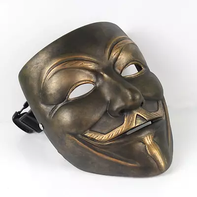 V For Vendetta Resin Mask Occupy Wall Street Guy Fawkes Halloween Cosplay Prop • $28.99