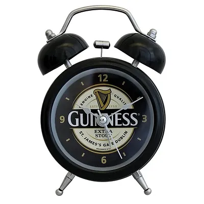 Alarm Clock Guinness Diameter 3 1/8in With Light Battery • $29.30