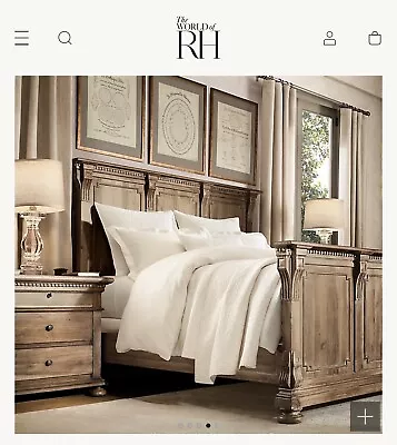 RH St. James King Bed Set With 2 Nightstands Antiqued Coffee Color • $3800
