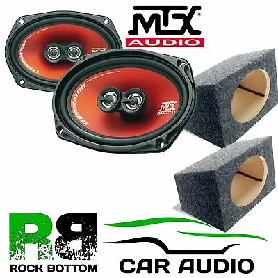 £99.95 • Buy MTX TR694 300 Watts 3-Way Car Rear Shelf Speakers & 6 X 9 Box Enclosures