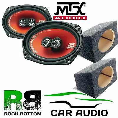 MTX TR694 300 Watts 3-Way Car Rear Shelf Speakers & 6 X 9 Box Enclosures • £99.95