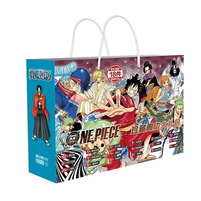 One Piece 30CM Gift Bag 18PCS Collection Badges Photos Luffy Zoro Anime UK • £14.99