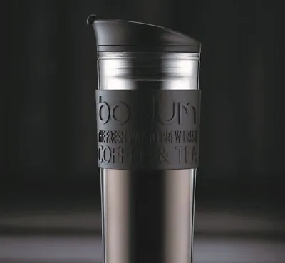 $49 • Buy Bodum Travel Plunger Coffee Press Mug Reusable Cup Black Brand New