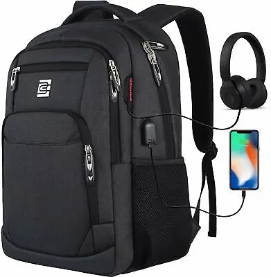 $36.99 • Buy 15.6   Laptop Backpack Anti-Theft Waterproof Travel Shoulder Bag USB Charge Port