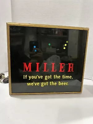 Vintage Miller Beer Lighted Bouncing Ball Motion Sign Perfect For Man Cave • $299.99