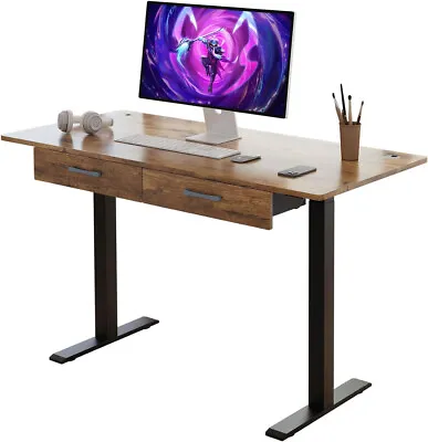 45  Office Electric Standing Desk With 2 Drawers Adjustable Height Desk • $119.50