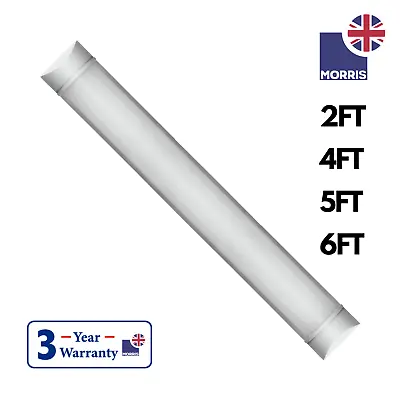 LED Batten Slimline Tube Light 2FT 3FT 4FT 5FT 6FT  Wall/Ceiling Morris 6000k • £10.99