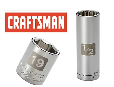 Craftsman Easy Read Socket 1/2 Or 3/8  Drive Shallow Or Deep Metric Mm/SAE Inch • $24.95