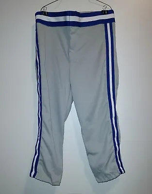 VTG Baseball Pants Mens L Made In USA NEW Deadstock Russell Gray Blue Stripe • $17.99